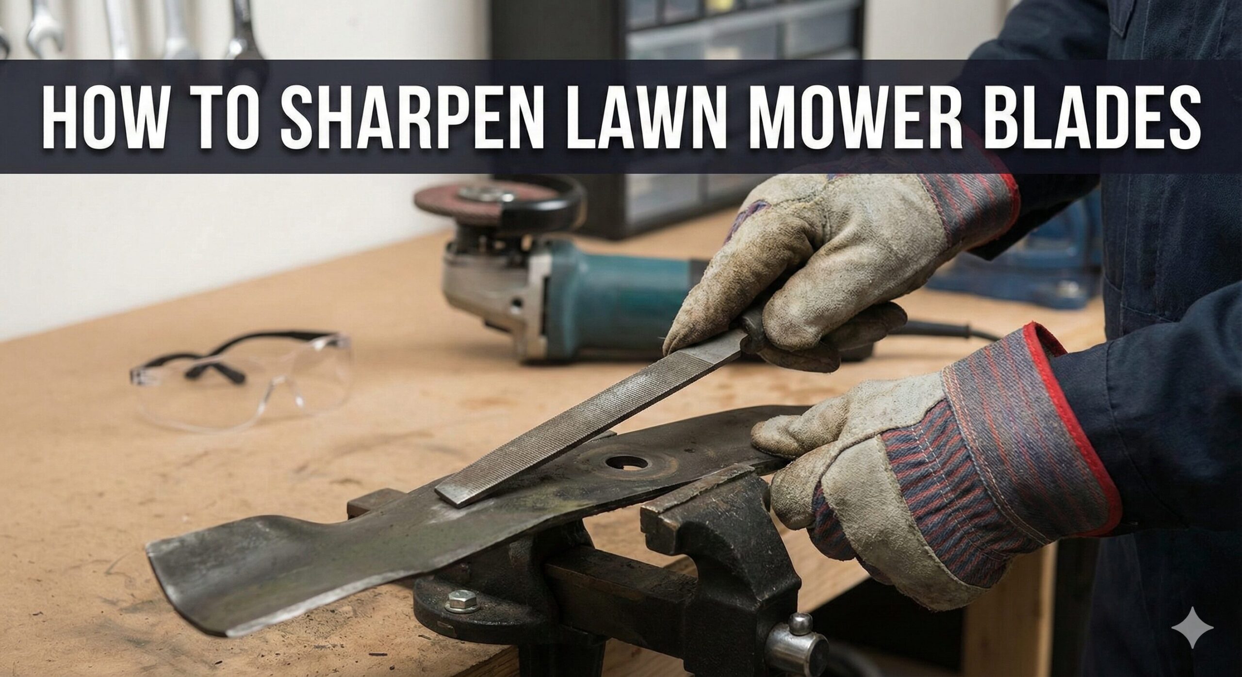 How to sharpen lawn mower blades