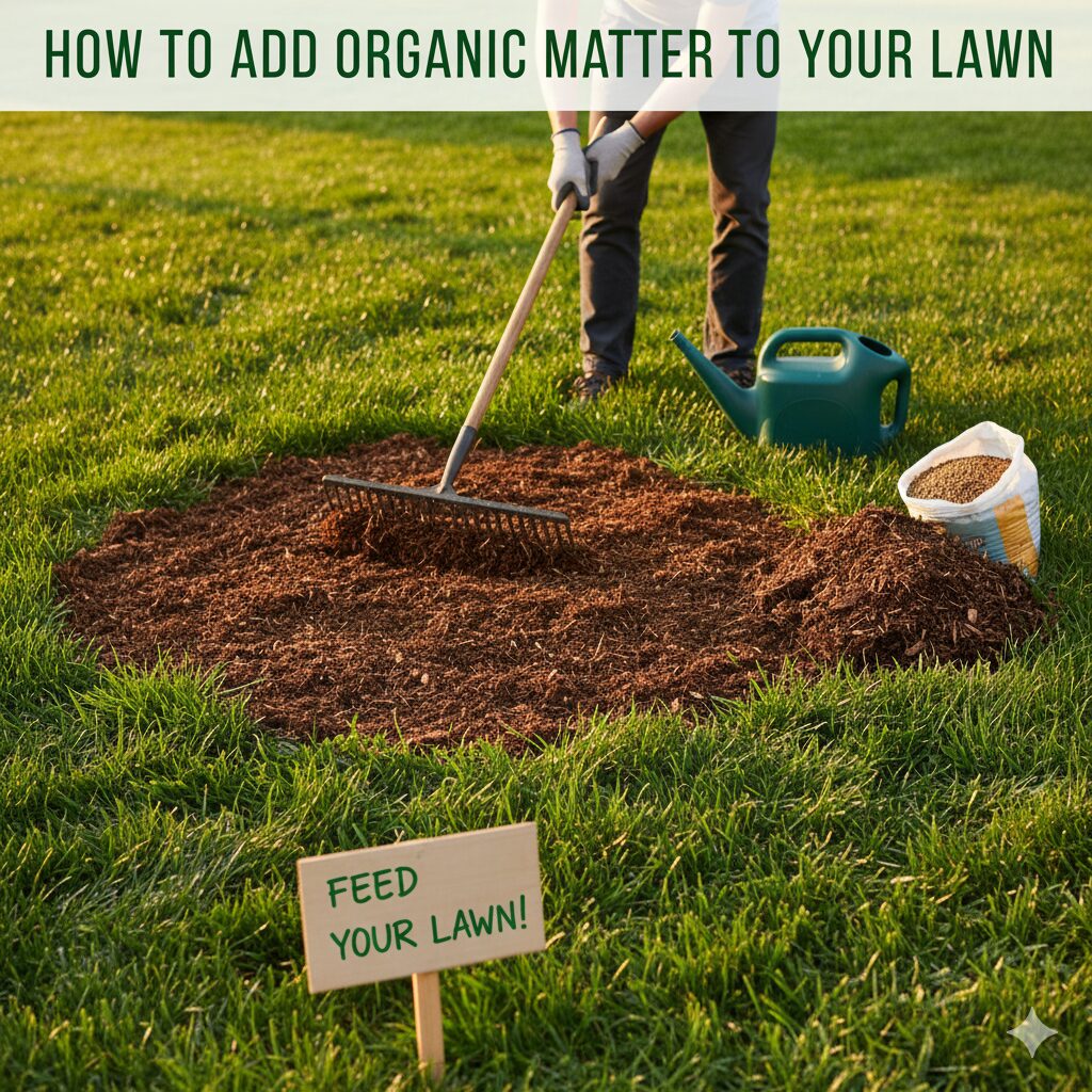 how to add organic matter to lawn