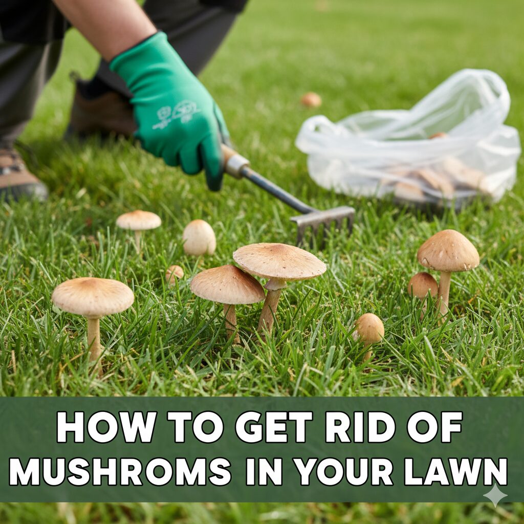 how to get rid of mushrooms in the lawn