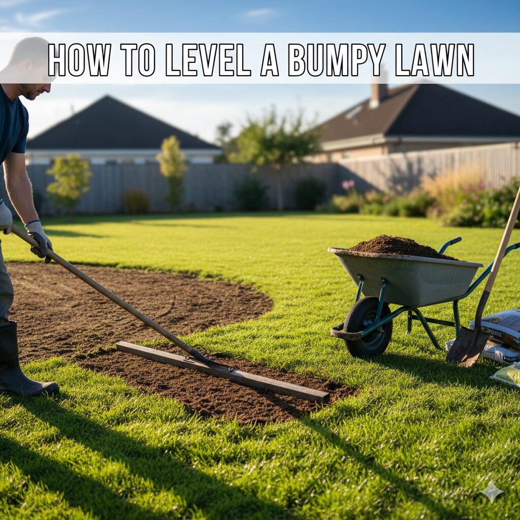 how to level a bumpy lawn