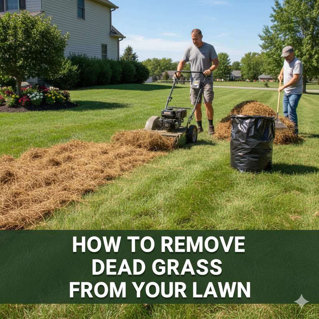 how to remove dead grass from lawn