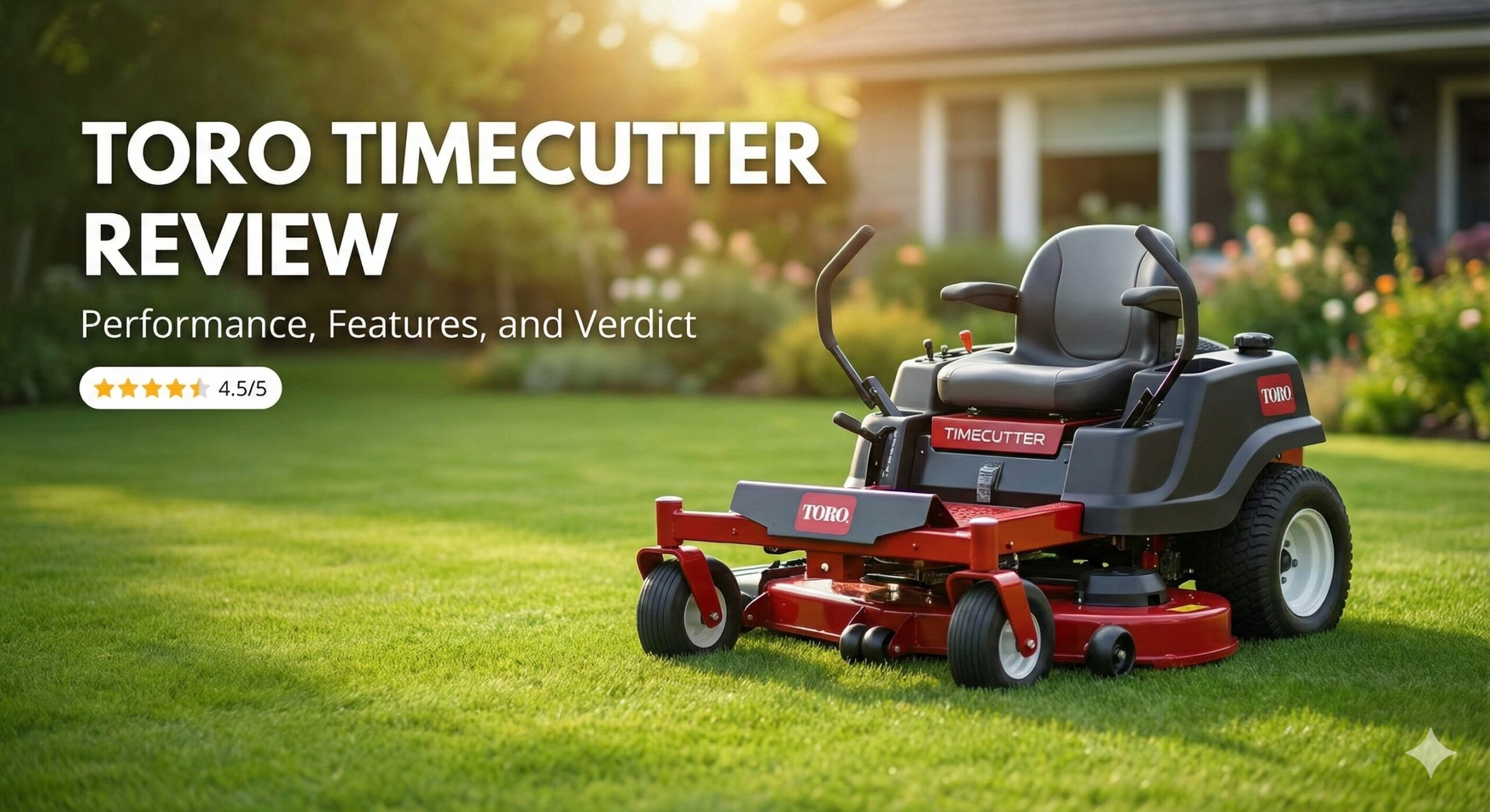 Toro TimeCutter MyRIDE zero turn mower on a green lawn