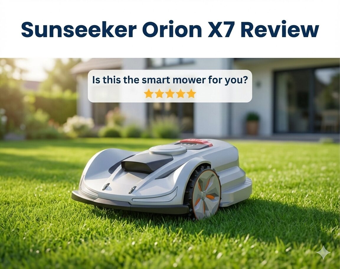 Sunseeker Orion X7 Robotic Lawn Mower on Grass