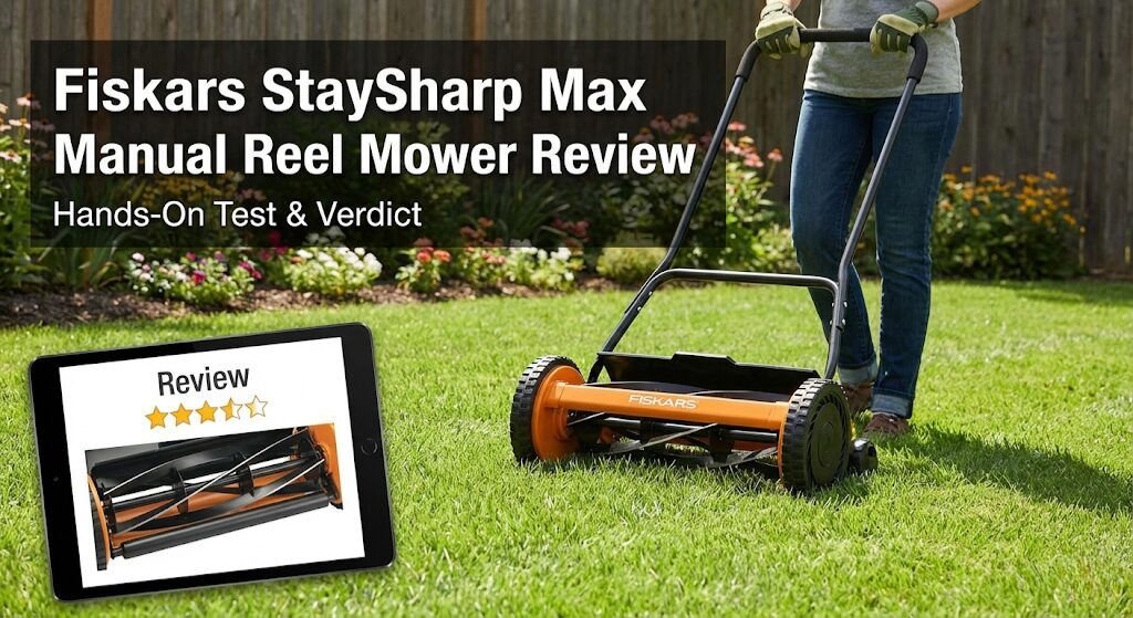 Fiskars StaySharp Max Manual Reel Mower Review
