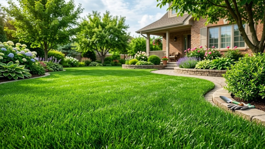 Healthy dense lawn after soil correction